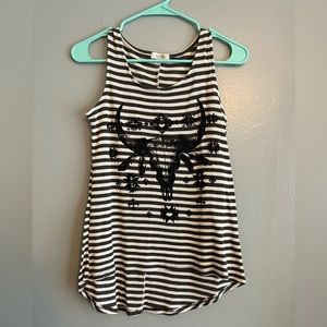 Super Cute Striped Cow Tank